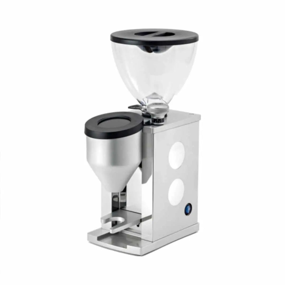 Rocket Faustino 3.1-50 mm flaach Mahlscheiwen-Rocket Espresso-Chrom/Wäiss-Barista an Espresso