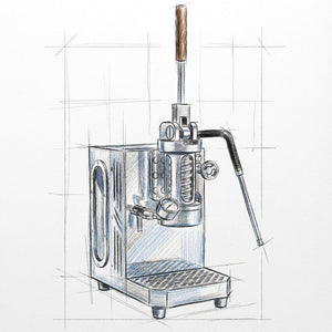 Aleman Gecko mauermontéiert Espressomaschinn mat manuellem Hiewel | Zero-Footprint 58 mm Bréihapparat