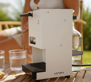 Aroma E.GO – Portabel italiennech Espressomaschinn fir Pods