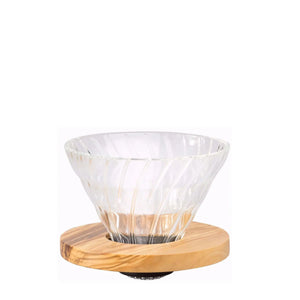 Glas-Kaffisdripper V60 01 - Olivenholz HARIO