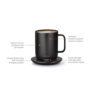 Electric Coffee Mug Black V2, 295ml - Barista och Espresso