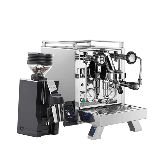 Espressopaket Premium: Rocket R Cinquantotto + Mignon Zero 65 All Purpose - Barista och Espresso