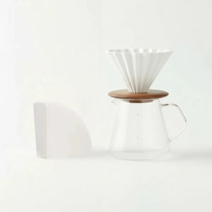 Japanees Hand-Filterkaffi Set - Origami dripper + 100er-Pack Filter - Barista an Espresso