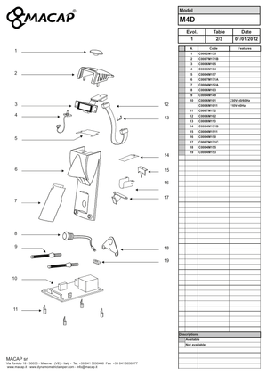 Macap Metallrör kaffeutlopp - Reservdel OEM nummer: C0004M152A